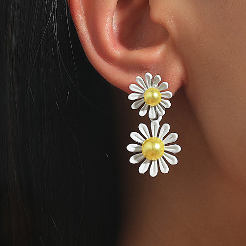 Women's Earrings Drop Daisy Stylish Simple European Korean Sweet Imitation Pearl Resin Earrings Jewelry White For Party Evening Street Date Beach Festival
Women's Earrings Drop Daisy Stylish Simple European Korean Sweet Imitation Pearl Resin Earrings Jewelry White For Party Evening Street Date Beach Festival
