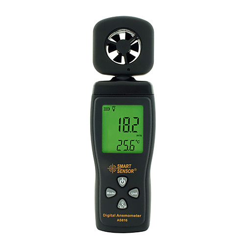 Mini Digital Anemometer LCD Digital Wind Speed Meter Air Velocity Temperature Measuring with Backlight AS816
Mini Digital Anemometer LCD Digital Wind Speed Meter Air Velocity Temperature Measuring with Backlight AS816