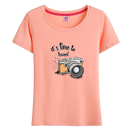 Women's Painting T shirt Graphic Text Print Round Neck Basic Tops Cotton Blushing Pink White Black
Women's Painting T shirt Graphic Text Print Round Neck Basic Tops Cotton Blushing Pink White Black