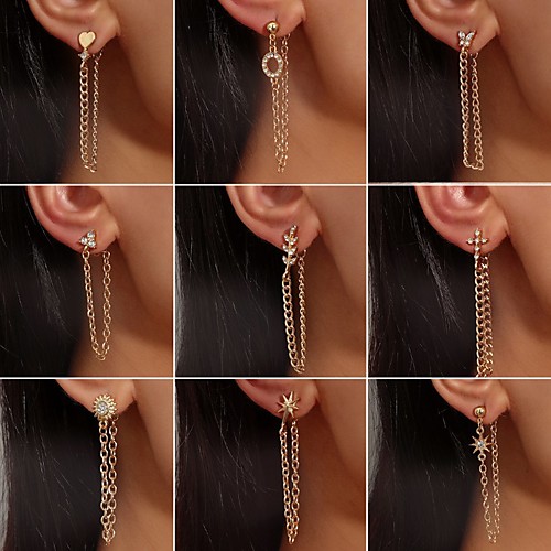 Earrings Single Earring Drop Cross Leaf Sun Stylish Simple European Trendy Imitation Diamond Earrings Jewelry Gold For Party Evening Street Date Birthday Festival / Star
Earrings Single Earring Drop Cross Leaf Sun Stylish Simple European Trendy Imitation Diamond Earrings Jewelry Gold For Party Evening Street Date Birthday Festival / Star