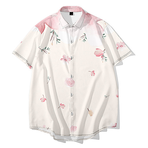 Men's Shirt 3D Print Floral Plants 3D Print Button-Down Short Sleeve Daily Tops Casual Fashion Hawaiian Blue Blushing Pink Black / Summer / Beach
Men's Shirt 3D Print Floral Plants 3D Print Button-Down Short Sleeve Daily Tops Casual Fashion Hawaiian Blue Blushing Pink Black / Summer / Beach