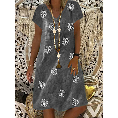 Women's T Shirt Dress Tee Dress Knee Length Dress Gray Short Sleeve Pattern Spring Summer Casual 2021 S M L XL XXL
Women's T Shirt Dress Tee Dress Knee Length Dress Gray Short Sleeve Pattern Spring Summer Casual 2021 S M L XL XXL