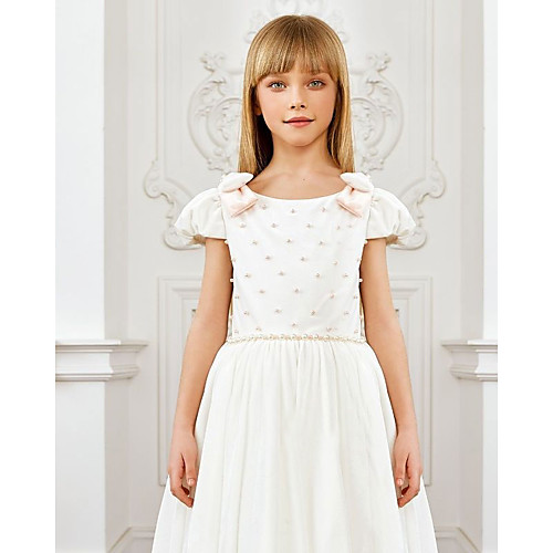 A-Line Floor Length Flower Girl Dresses Party Chiffon Cap Sleeve Jewel Neck with Bow(s)
A-Line Floor Length Flower Girl Dresses Party Chiffon Cap Sleeve Jewel Neck with Bow(s)