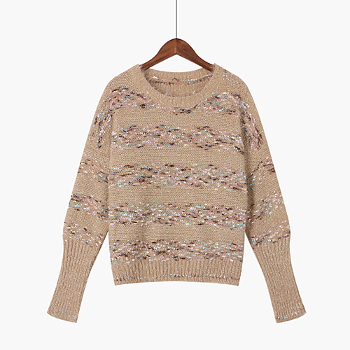 Women's Stripes Solid Color Pullover Cotton Long Sleeve Sweater Cardigans Round Neck khaki
Women's Stripes Solid Color Pullover Cotton Long Sleeve Sweater Cardigans Round Neck khaki