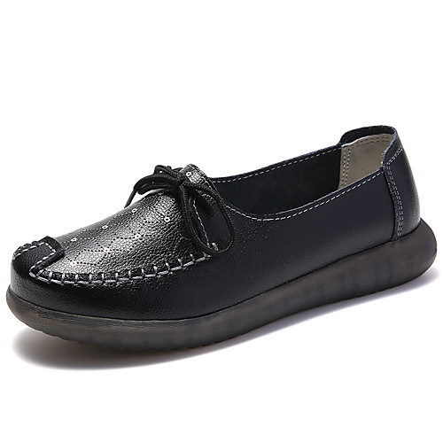 Women's Loafers & Slip-Ons Flat Heel Round Toe Booties Ankle Boots Daily Work Leather Solid Colored Gray White Black
Women's Loafers & Slip-Ons Flat Heel Round Toe Booties Ankle Boots Daily Work Leather Solid Colored Gray White Black