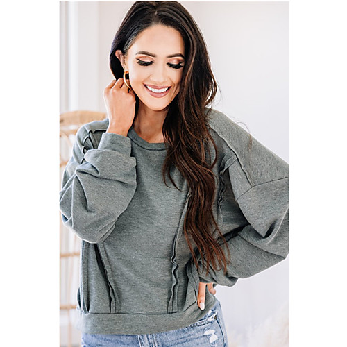 Women's Sweatshirt Pullover Solid Color Casual Daily Sports Sportswear Streetwear Hoodies Sweatshirts Gray
Women's Sweatshirt Pullover Solid Color Casual Daily Sports Sportswear Streetwear Hoodies Sweatshirts Gray