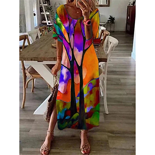 Women's T Shirt Dress Tee Dress Midi Dress Blue Blushing Pink Silver Rainbow Orange Red Light Blue Short Sleeve Print Abstract Print Spring Summer Round Neck Chic & Modern Casual Holiday 2021 S M L
Women's T Shirt Dress Tee Dress Midi Dress Blue Blushing Pink Silver Rainbow Orange Red Light Blue Short Sleeve Print Abstract Print Spring Summer Round Neck Chic & Modern Casual Holiday 2021 S M L