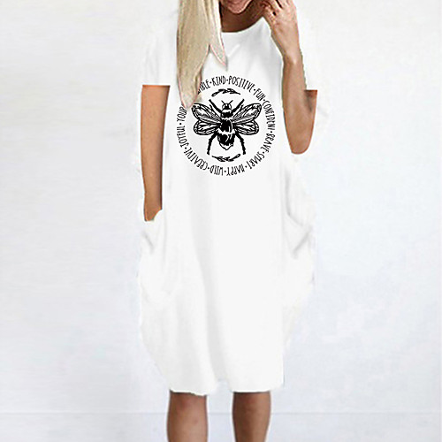 Women's T Shirt Dress Tee Dress Knee Length Dress Blue Yellow Fuchsia Gray Green White Black Short Sleeve Print Summer Round Neck Casual Oversized 2021 S M L XL XXL 3XL 4XL 5XL
Women's T Shirt Dress Tee Dress Knee Length Dress Blue Yellow Fuchsia Gray Green White Black Short Sleeve Print Summer Round Neck Casual Oversized 2021 S M L XL XXL 3XL 4XL 5XL