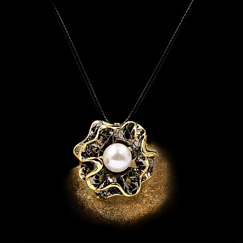 Women's Ivory Pearl Pendant Necklace Ruffle Floral / Botanicals Flower Artistic Rustic European French Brass Black 50 cm Necklace Jewelry 1pc For Anniversary Party Evening Street Gift Festival
Women's Ivory Pearl Pendant Necklace Ruffle Floral / Botanicals Flower Artistic Rustic European French Brass Black 50 cm Necklace Jewelry 1pc For Anniversary Party Evening Street Gift Festival