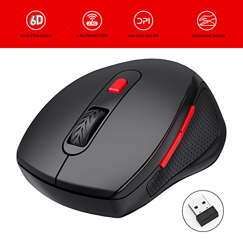 LITBest T67-2.4 Wireless Bluetooth Gaming Mouse / Ergonomic Mouse Multi-colors Backlit 1600 dpi 3 Adjustable DPI Levels 7 pcs Keys
LITBest T67-2.4 Wireless Bluetooth Gaming Mouse / Ergonomic Mouse Multi-colors Backlit 1600 dpi 3 Adjustable DPI Levels 7 pcs Keys