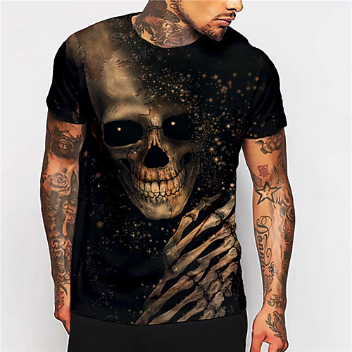 Men's Unisex Tee T shirt Shirt 3D Print Graphic Prints Skull Print Short Sleeve Daily Tops Casual Designer Big and Tall Black
Men's Unisex Tee T shirt Shirt 3D Print Graphic Prints Skull Print Short Sleeve Daily Tops Casual Designer Big and Tall Black