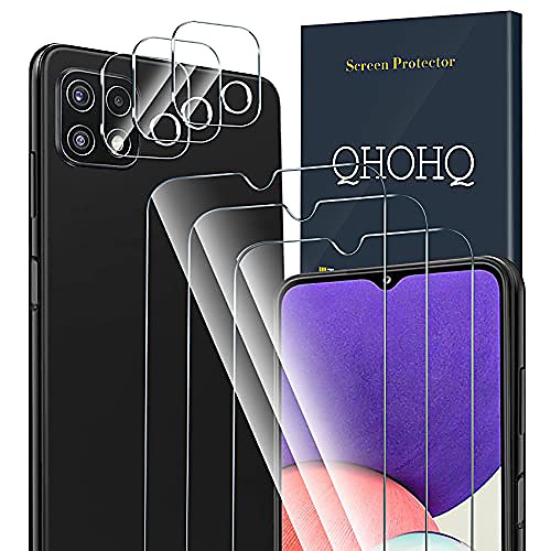 3 pack screen protector for samsung galaxy a22 5g (not fit galaxy a22 4g) with 3 packs camera lens protector,tempered glass film,9h hardness - hd - anti-scratch - 2.5d edge - easy installation
3 pack screen protector for samsung galaxy a22 5g (not fit galaxy a22 4g) with 3 packs camera lens protector,tempered glass film,9h hardness - hd - anti-scratch - 2.5d edge - easy installation