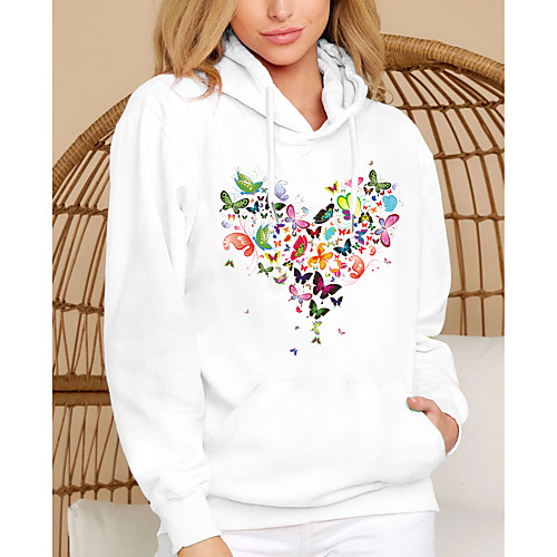 Women's Hoodie Sweatshirt Butterfly Heart Front Pocket Print Daily Sports Hot Stamping Active Streetwear Hoodies Sweatshirts Wine Gray White
Women's Hoodie Sweatshirt Butterfly Heart Front Pocket Print Daily Sports Hot Stamping Active Streetwear Hoodies Sweatshirts Wine Gray White