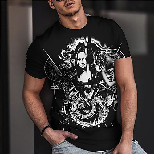 Men's Unisex Tee T shirt Shirt 3D Print Graphic Prints Machine Print Short Sleeve Daily Tops Casual Designer Big and Tall Black
Men's Unisex Tee T shirt Shirt 3D Print Graphic Prints Machine Print Short Sleeve Daily Tops Casual Designer Big and Tall Black
