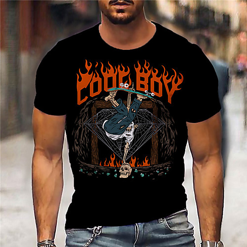 Men's Unisex Tee T shirt Shirt Hot Stamping Graphic Prints Skull Letter Print Short Sleeve Daily Tops Casual Designer Big and Tall Black Navy Blue / Summer
Men's Unisex Tee T shirt Shirt Hot Stamping Graphic Prints Skull Letter Print Short Sleeve Daily Tops Casual Designer Big and Tall Black Navy Blue / Summer