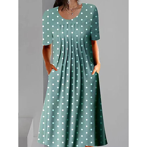 Women's A Line Dress Midi Dress Green Short Sleeve Dot Spring Summer Casual 2021 S M L XL XXL XXXL
Women's A Line Dress Midi Dress Green Short Sleeve Dot Spring Summer Casual 2021 S M L XL XXL XXXL