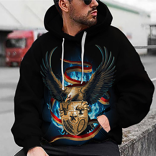 Men's Unisex Hoodie Graphic Prints Eagle Print Daily Sports 3D Print 3D Print Casual Hoodies Sweatshirts Black
Men's Unisex Hoodie Graphic Prints Eagle Print Daily Sports 3D Print 3D Print Casual Hoodies Sweatshirts Black