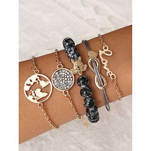 5pcs Bracelets Set Chain Bracelet Classic Birthday Vintage Korean Lolita Sweet Alloy Bracelet Jewelry Gold For Christmas Gift Formal Date Birthday
5pcs Bracelets Set Chain Bracelet Classic Birthday Vintage Korean Lolita Sweet Alloy Bracelet Jewelry Gold For Christmas Gift Formal Date Birthday