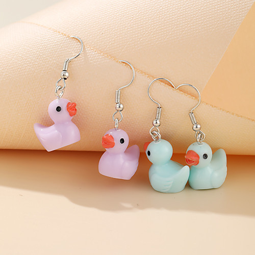 Women's Girls' Earrings Drop Duck Stylish Simple Cartoon European Cute Resin Earrings Jewelry Blue / Purple / Yellow For Party Evening Street Gift Birthday Beach
Women's Girls' Earrings Drop Duck Stylish Simple Cartoon European Cute Resin Earrings Jewelry Blue / Purple / Yellow For Party Evening Street Gift Birthday Beach