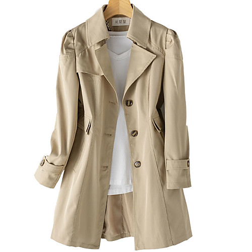 Women's Coat Daily Wear Fall Spring Long Coat V Neck Regular Fit Casual Jacket Solid Color Pocket Blushing Pink khaki
Women's Coat Daily Wear Fall Spring Long Coat V Neck Regular Fit Casual Jacket Solid Color Pocket Blushing Pink khaki