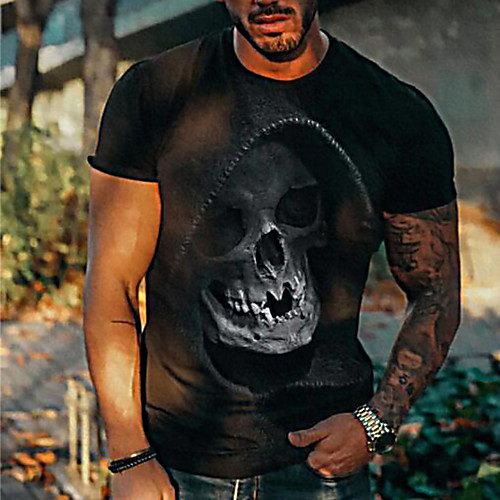 Men's Unisex Tee T shirt Shirt 3D Print Graphic Prints Skull Print Short Sleeve Daily Tops Casual Designer Big and Tall Black
Men's Unisex Tee T shirt Shirt 3D Print Graphic Prints Skull Print Short Sleeve Daily Tops Casual Designer Big and Tall Black