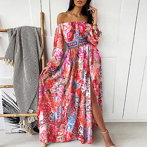 Women's Swing Dress Maxi long Dress Yellow Red Long Sleeve Floral Split Patchwork Print Fall Spring Strapless Elegant Sexy Party 2021 S M L XL XXL 3XL
Women's Swing Dress Maxi long Dress Yellow Red Long Sleeve Floral Split Patchwork Print Fall Spring Strapless Elegant Sexy Party 2021 S M L XL XXL 3XL