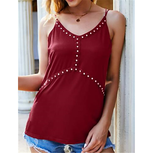Women's Camisole Tank Top Vest Plain Beaded V Neck Basic Streetwear Tops Yellow Green Orange
Women's Camisole Tank Top Vest Plain Beaded V Neck Basic Streetwear Tops Yellow Green Orange