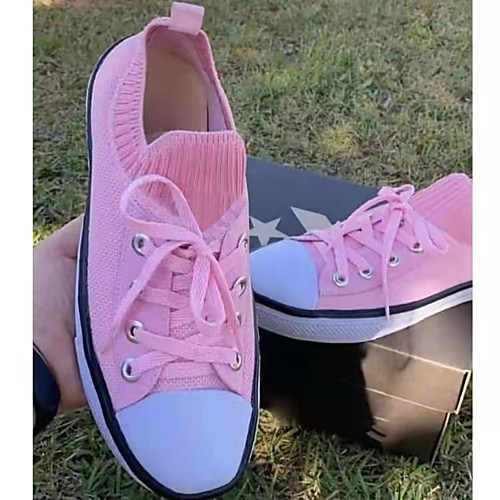 Unisex Sneakers Flat Heel Round Toe Daily Canvas Lace-up Solid Colored Light Red Blue Pink
Unisex Sneakers Flat Heel Round Toe Daily Canvas Lace-up Solid Colored Light Red Blue Pink