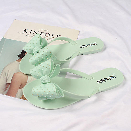 Women's Slippers & Flip-Flops Flat Heel Open Toe Daily Home PVC Bowknot Solid Colored Yellow Pink Green
Women's Slippers & Flip-Flops Flat Heel Open Toe Daily Home PVC Bowknot Solid Colored Yellow Pink Green