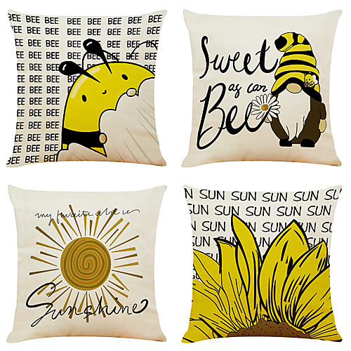 Farmhouse Double Side Cushion Cover 4PC Soft Decorative Square Throw Pillow Cover Cushion Case Pillowcase for Bedroom Livingroom Superior Quality Machine Washable Outdoor Cushion for Sofa Couch Bed Chair Bee
Farmhouse Double Side Cushion Cover 4PC Soft Decorative Square Throw Pillow Cover Cushion Case Pillowcase for Bedroom Livingroom Superior Quality Machine Washable Outdoor Cushion for Sofa Couch Bed Chair Bee