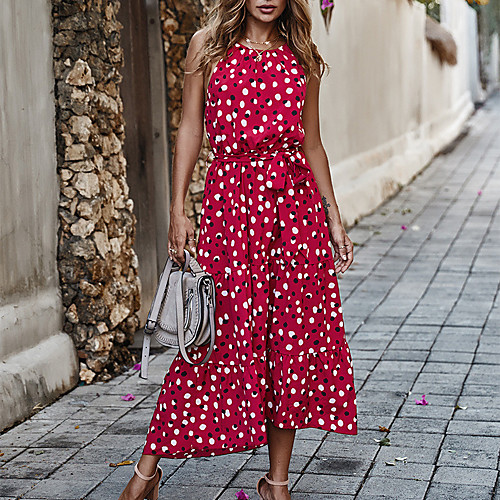 Women's A Line Dress Midi Dress Blushing Pink Wine White Light Green Navy Blue Sleeveless Polka Dot Lace up Print Summer Round Neck Casual 2021 S M L XL
Women's A Line Dress Midi Dress Blushing Pink Wine White Light Green Navy Blue Sleeveless Polka Dot Lace up Print Summer Round Neck Casual 2021 S M L XL