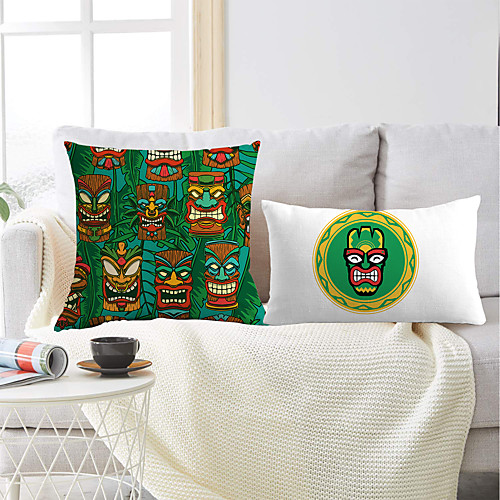 African Tiki Double Side Cushion Cover 2PC Soft Decorative Square Throw Pillow Cover Cushion Case Pillowcase for Bedroom Livingroom Superior Quality Machine Washable Outdoor Cushion for Sofa Couch Bed Chair
African Tiki Double Side Cushion Cover 2PC Soft Decorative Square Throw Pillow Cover Cushion Case Pillowcase for Bedroom Livingroom Superior Quality Machine Washable Outdoor Cushion for Sofa Couch Bed Chair
