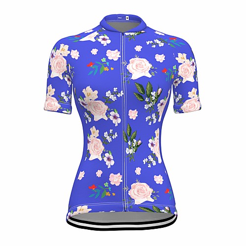 21Grams Women's Short Sleeve Cycling Jersey Summer Spandex Blue Floral Botanical Bike Top Mountain Bike MTB Road Bike Cycling Quick Dry Moisture Wicking Sports Clothing Apparel / Stretchy
21Grams Women's Short Sleeve Cycling Jersey Summer Spandex Blue Floral Botanical Bike Top Mountain Bike MTB Road Bike Cycling Quick Dry Moisture Wicking Sports Clothing Apparel / Stretchy