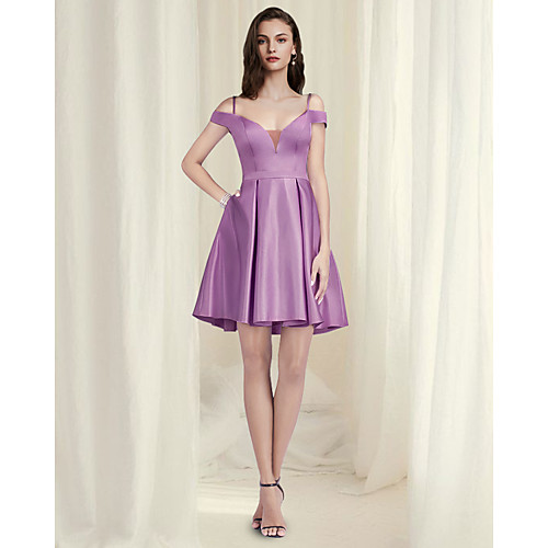 A-Line Reformation Amante Minimalist Homecoming Party Wear Dress Off Shoulder Sleeveless Short / Mini Satin with Pleats 2021
A-Line Reformation Amante Minimalist Homecoming Party Wear Dress Off Shoulder Sleeveless Short / Mini Satin with Pleats 2021