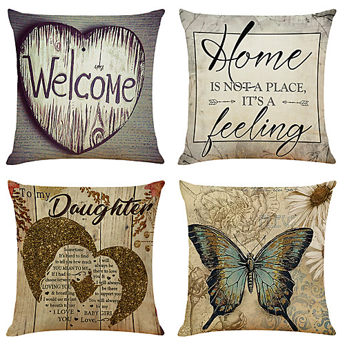 Vintage Double Side Cushion Cover 4PC Soft Decorative Square Throw Pillow Cover Cushion Case Pillowcase for Bedroom Livingroom Superior Quality Machine Washable Outdoor Cushion for Sofa Couch Bed Chair
Vintage Double Side Cushion Cover 4PC Soft Decorative Square Throw Pillow Cover Cushion Case Pillowcase for Bedroom Livingroom Superior Quality Machine Washable Outdoor Cushion for Sofa Couch Bed Chair