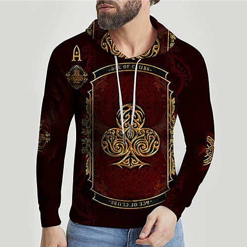 Men's Unisex Hoodie Graphic Prints Poker Print Daily Sports 3D Print 3D Print Casual Hoodies Sweatshirts Red
Men's Unisex Hoodie Graphic Prints Poker Print Daily Sports 3D Print 3D Print Casual Hoodies Sweatshirts Red
