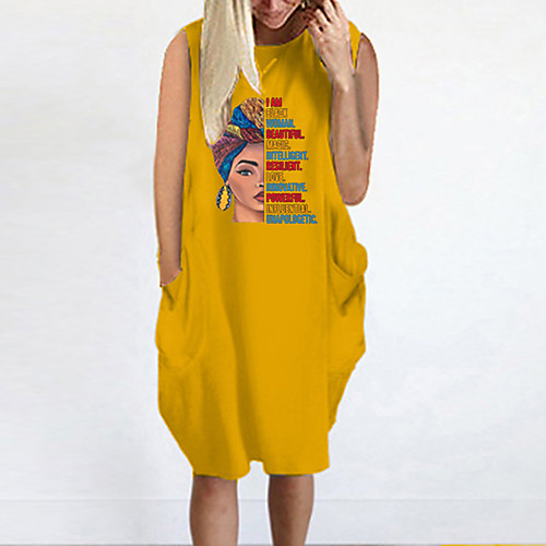 Women's T Shirt Dress Tee Dress Knee Length Dress Blue Yellow Fuchsia Gray Green White Black Sleeveless Print Summer Round Neck Casual Oversized 2021 S M L XL XXL 3XL 4XL 5XL
Women's T Shirt Dress Tee Dress Knee Length Dress Blue Yellow Fuchsia Gray Green White Black Sleeveless Print Summer Round Neck Casual Oversized 2021 S M L XL XXL 3XL 4XL 5XL
