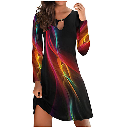 Women's A Line Dress Short Mini Dress Purple Gray White Red Long Sleeve Floral Color Gradient Print Fall Summer Round Neck Casual 2021 S M L XL XXL 3XL 4XL 5XL
Women's A Line Dress Short Mini Dress Purple Gray White Red Long Sleeve Floral Color Gradient Print Fall Summer Round Neck Casual 2021 S M L XL XXL 3XL 4XL 5XL