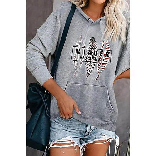 Women's Hoodie Sweatshirt Leaf Print Daily Sports Other Prints Sportswear Streetwear Hoodies Sweatshirts Blushing Pink Gray White
Women's Hoodie Sweatshirt Leaf Print Daily Sports Other Prints Sportswear Streetwear Hoodies Sweatshirts Blushing Pink Gray White