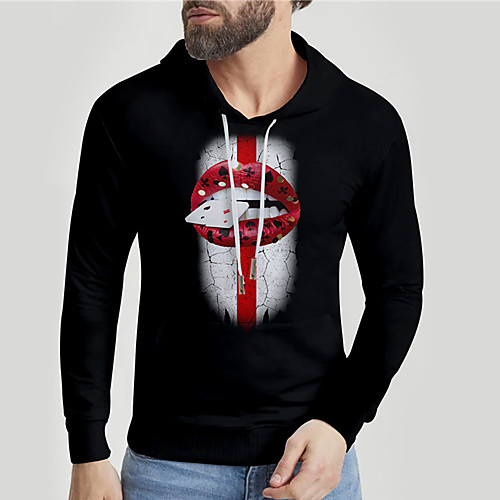 Men's Unisex Hoodie Graphic Prints Mouth Print Daily Sports 3D Print 3D Print Casual Hoodies Sweatshirts Black
Men's Unisex Hoodie Graphic Prints Mouth Print Daily Sports 3D Print 3D Print Casual Hoodies Sweatshirts Black