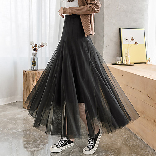 Women's Casual / Daily Weekend Basic Streetwear Ankle-Length Skirts Solid Colored Layered Tulle White Black Brown
Women's Casual / Daily Weekend Basic Streetwear Ankle-Length Skirts Solid Colored Layered Tulle White Black Brown