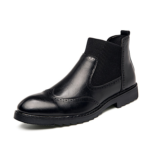 Men's Unisex Boots Fashion Boots Martin Boots Chelsea Boots Business Casual Classic Daily Party & Evening Leather Synthetics Non-slipping Height-increasing Wear Proof Booties / Ankle Boots Black Fall
Men's Unisex Boots Fashion Boots Martin Boots Chelsea Boots Business Casual Classic Daily Party & Evening Leather Synthetics Non-slipping Height-increasing Wear Proof Booties / Ankle Boots Black Fall