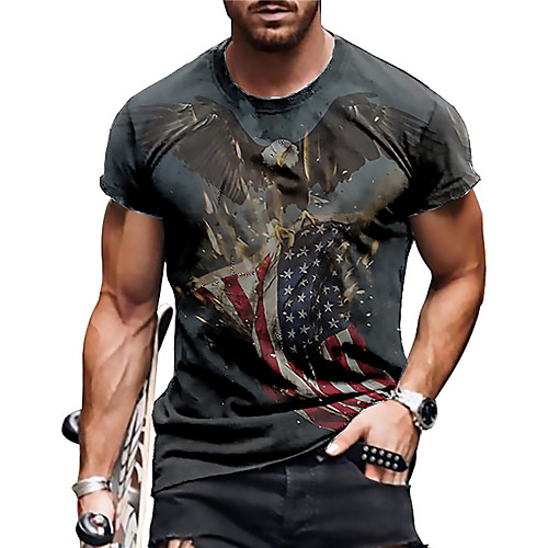 Men's Unisex Tee T shirt Shirt 3D Print Graphic Prints Flag Print Short Sleeve Daily Tops Casual Designer Big and Tall Blue Gray Black
Men's Unisex Tee T shirt Shirt 3D Print Graphic Prints Flag Print Short Sleeve Daily Tops Casual Designer Big and Tall Blue Gray Black