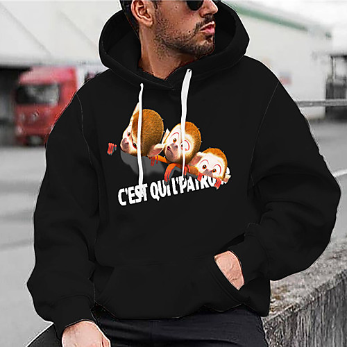 Men's Unisex Hoodie Graphic Prints Monkey Print Daily Sports 3D Print 3D Print Casual Hoodies Sweatshirts Black
Men's Unisex Hoodie Graphic Prints Monkey Print Daily Sports 3D Print 3D Print Casual Hoodies Sweatshirts Black