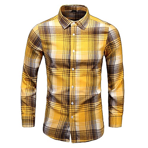 Men's Shirt Other Prints Lattice Plus Size Long Sleeve Casual Tops Casual Soft Breathable Yellow Red
Men's Shirt Other Prints Lattice Plus Size Long Sleeve Casual Tops Casual Soft Breathable Yellow Red