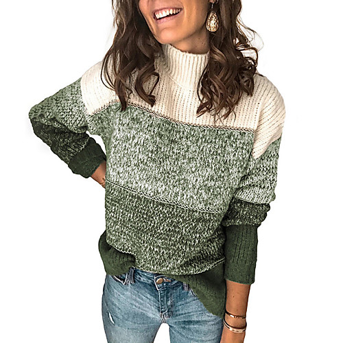 Women's Basic Casual Classic Style Multi Color Stripes Pullover Sweater Long Sleeve Sweater Cardigans High Neck Fall Winter Wine Red Green Black
Women's Basic Casual Classic Style Multi Color Stripes Pullover Sweater Long Sleeve Sweater Cardigans High Neck Fall Winter Wine Red Green Black