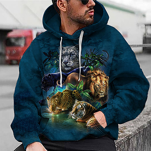 Men's Unisex Hoodie Graphic Prints Animal Print Daily Sports 3D Print 3D Print Casual Hoodies Sweatshirts Blue
Men's Unisex Hoodie Graphic Prints Animal Print Daily Sports 3D Print 3D Print Casual Hoodies Sweatshirts Blue