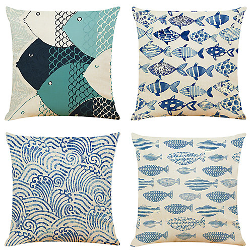 Ocean Fish Double Side Cushion Cover 4PC Soft Decorative Square Throw Pillow Cover Cushion Case Pillowcase for Bedroom Livingroom Superior Quality Machine Washable Outdoor Cushion for Sofa Couch Bed Chair Ocean Theme
Ocean Fish Double Side Cushion Cover 4PC Soft Decorative Square Throw Pillow Cover Cushion Case Pillowcase for Bedroom Livingroom Superior Quality Machine Washable Outdoor Cushion for Sofa Couch Bed Chair Ocean Theme