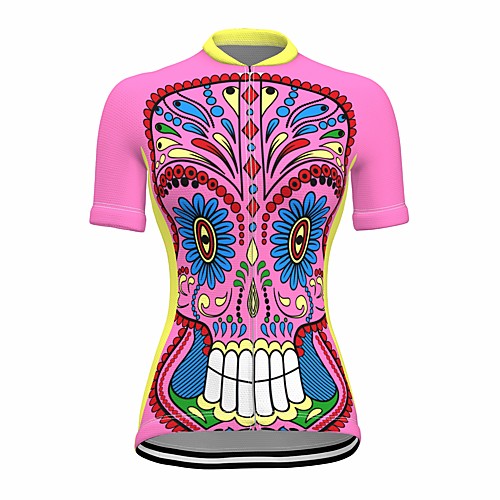 21Grams Women's Short Sleeve Cycling Jersey Summer Spandex Pink Skull Bike Top Mountain Bike MTB Road Bike Cycling Quick Dry Moisture Wicking Sports Clothing Apparel / Stretchy / Athleisure
21Grams Women's Short Sleeve Cycling Jersey Summer Spandex Pink Skull Bike Top Mountain Bike MTB Road Bike Cycling Quick Dry Moisture Wicking Sports Clothing Apparel / Stretchy / Athleisure