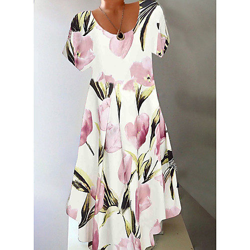 Women's Swing Dress Midi Dress Blushing Pink Short Sleeve Floral Summer Casual 2021 S M L XL XXL
Women's Swing Dress Midi Dress Blushing Pink Short Sleeve Floral Summer Casual 2021 S M L XL XXL